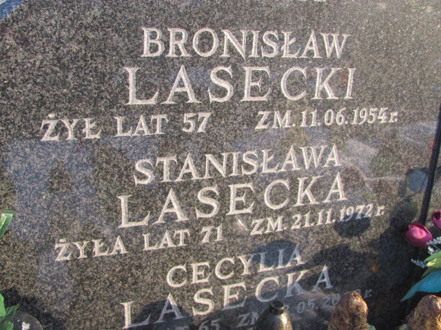 Stanisława Lasecka 1901 Ząbki Św. Trójcy - Grobonet - Wyszukiwarka osób pochowanych