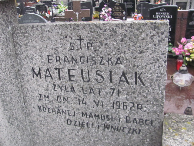 Franciszka Mateusiak 1891 Ząbki Św. Trójcy - Grobonet - Wyszukiwarka osób pochowanych