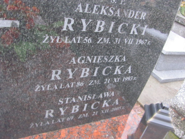 Agnieszka Rybicka  1907 Ząbki Św. Trójcy - Grobonet - Wyszukiwarka osób pochowanych